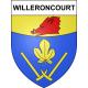 Pegatinas escudo de armas de Willeroncourt adhesivo de la etiqueta engomada
