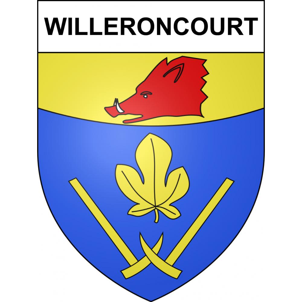 Willeroncourt Sticker wappen, gelsenkirchen, augsburg, klebender aufkleber