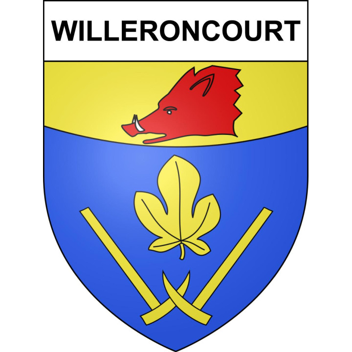 Willeroncourt 55 ville sticker blason écusson autocollant adhésif
