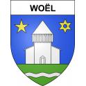 Pegatinas escudo de armas de Woël adhesivo de la etiqueta engomada