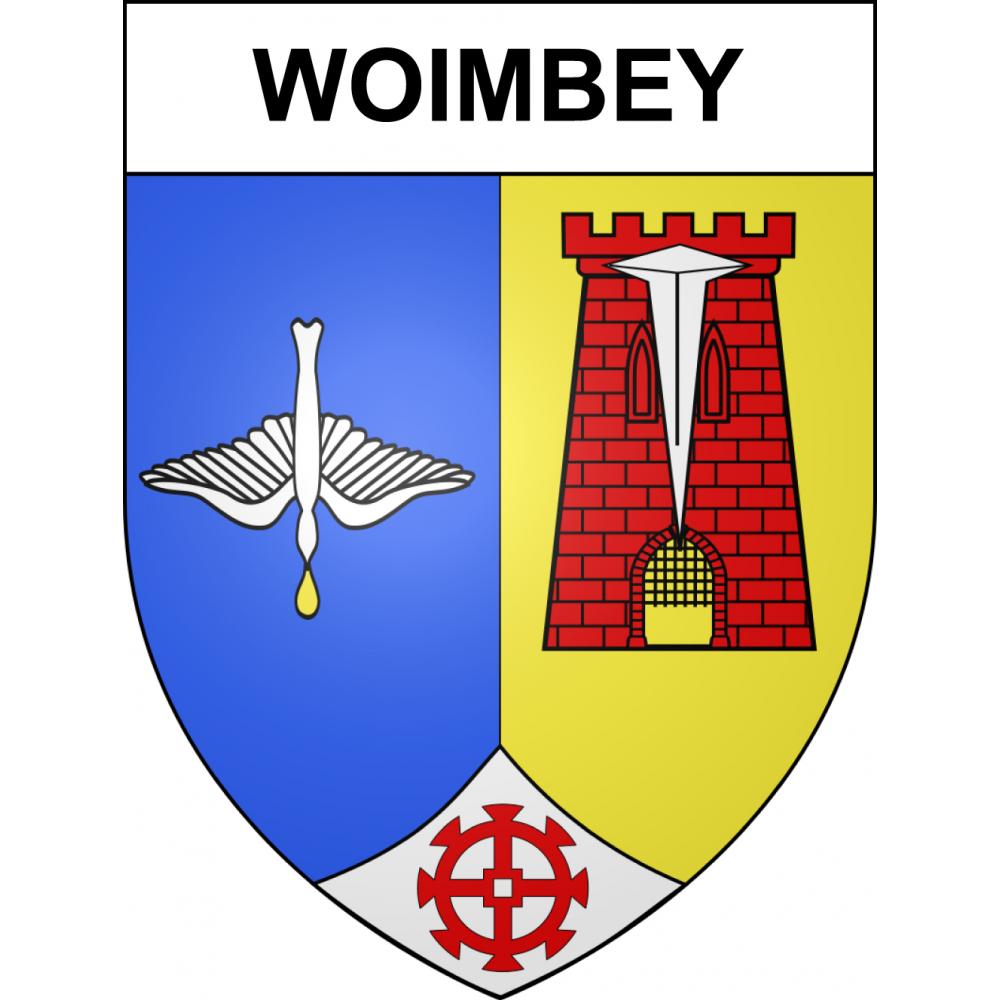 Woimbey Sticker wappen, gelsenkirchen, augsburg, klebender aufkleber