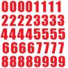 Set 40x Autocollant Sticker Porte Voiture Moto Numero Nombre Chiffre rouge logo 235