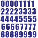 Set 40x Autocollant Sticker Porte Voiture Moto Numero Nombre Chiffre violet logo 236
