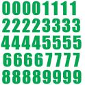 Set 40x Autocollant Sticker Porte Voiture Moto Numero Nombre Chiffre vert logo 238