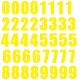 Set 40x Autocollant Sticker Porte Voiture Moto Numero Nombre Chiffre jaune logo 239