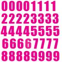Set 40x Autocollant Sticker Porte Voiture Moto Numero Nombre Chiffre rose logo 240