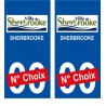 Sherbrooke Canada ville Autocollant plaque immatriculation auto sticker numéro au choix sticker city