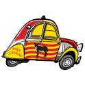 2 CV voiture pays catalan catalunya logo 32 autocollant adhésif sticker logo