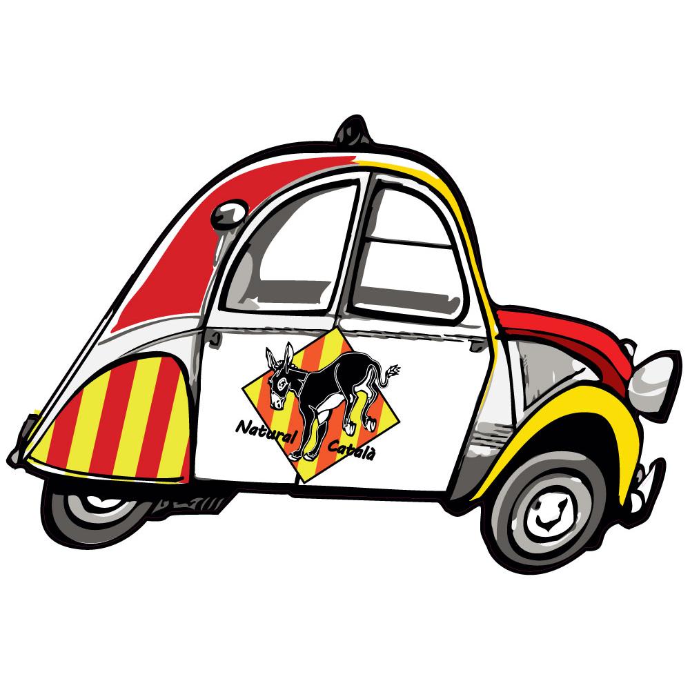 2CV Catalan logo 33 autocollant adhésif