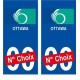 Ottawa Canada ville Autocollant plaque immatriculation auto sticker numéro au choix sticker city