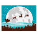 Dans la Lune Noël autocollant adhésif sticker Logo00254