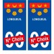 Longueuil Canada ville Autocollant plaque immatriculation auto sticker numéro au choix sticker city