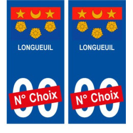 Longueuil Canada ville Autocollant plaque immatriculation auto sticker numéro au choix sticker city
