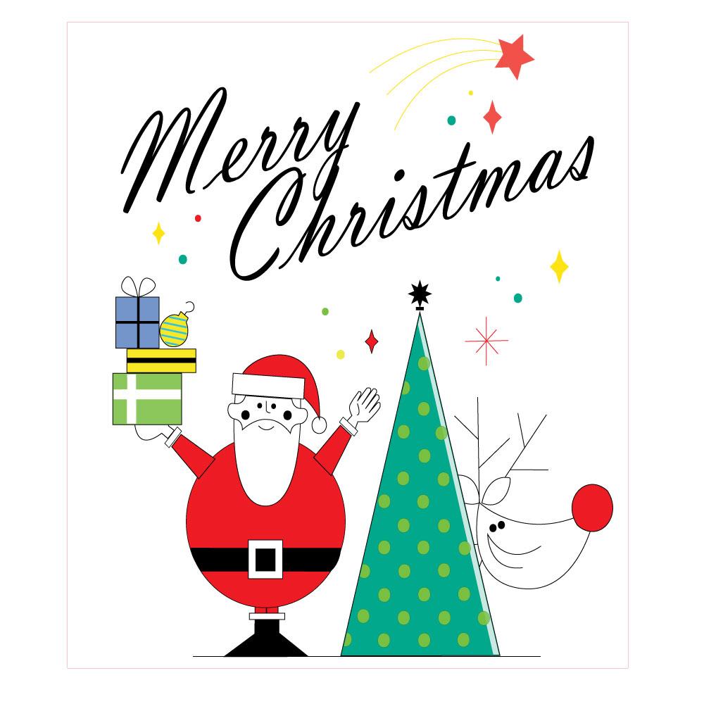 Merry Christmas autocollant adhésif sticker logo44560