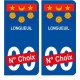Longueuil Canada ville Autocollant plaque immatriculation auto sticker numéro au choix sticker city