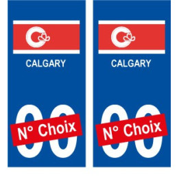 Calgary Canada ville Autocollant plaque immatriculation auto sticker numéro au choix sticker city