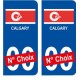 Calgary Canada ville Autocollant plaque immatriculation auto sticker numéro au choix sticker city