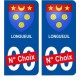 Longueuil Canada ville Autocollant plaque immatriculation auto sticker numéro au choix sticker city