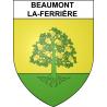Pegatinas escudo de armas de Beaumont-la-Ferrière adhesivo de la etiqueta engomada