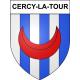 Pegatinas escudo de armas de Cercy-la-Tour adhesivo de la etiqueta engomada