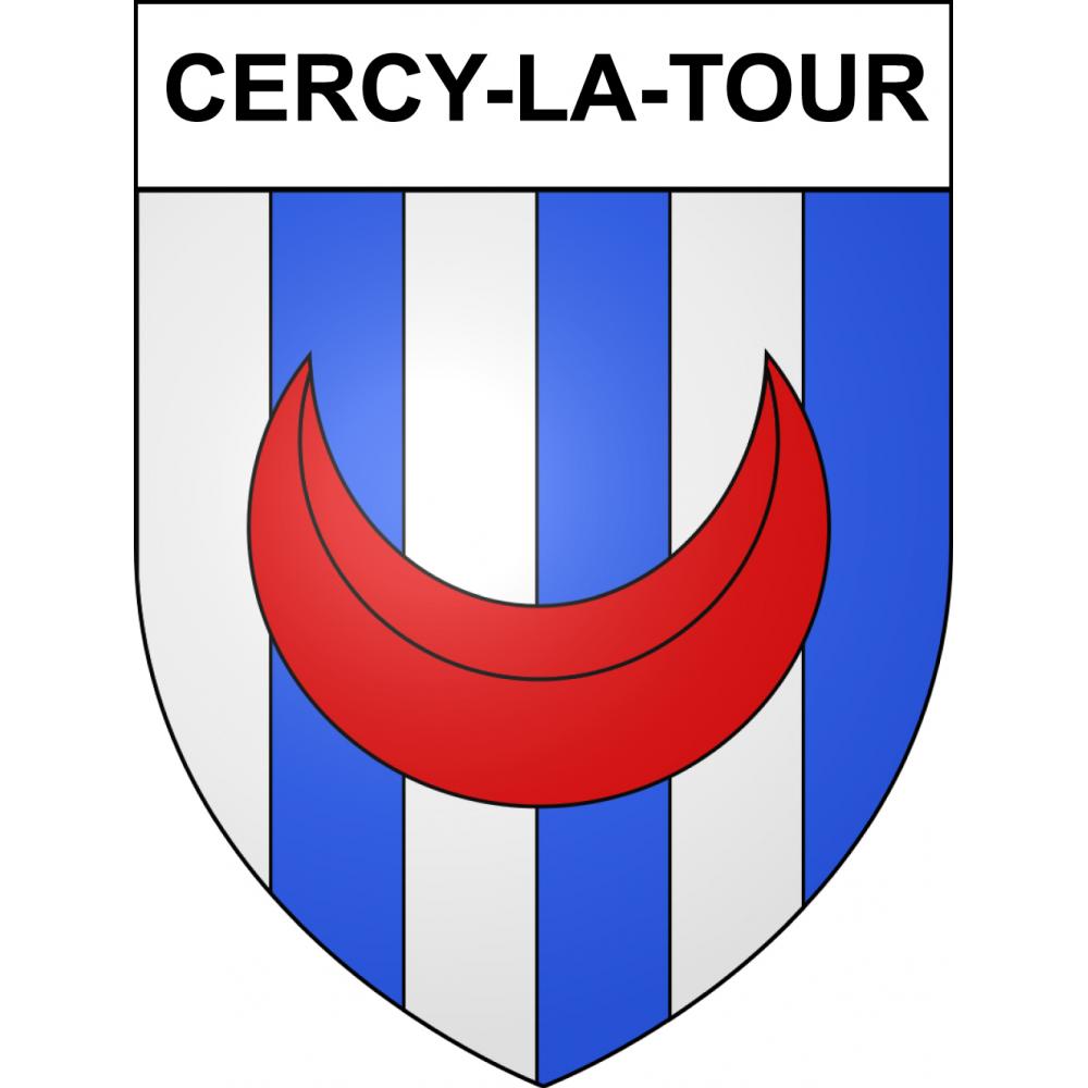 Cercy-la-Tour Sticker wappen, gelsenkirchen, augsburg, klebender aufkleber