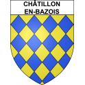 Châtillon-en-Bazois 58 ville sticker blason écusson autocollant adhésif