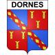 Dornes 58 ville sticker blason écusson autocollant adhésif