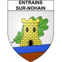 Stickers coat of arms Entrains-sur-Nohain adhesive sticker