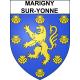 Pegatinas escudo de armas de Marigny-sur-Yonne adhesivo de la etiqueta engomada
