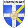 Pegatinas escudo de armas de Neuffontaines adhesivo de la etiqueta engomada