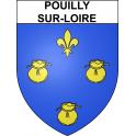 Pouilly-sur-Loire 58 ville sticker blason écusson autocollant adhésif