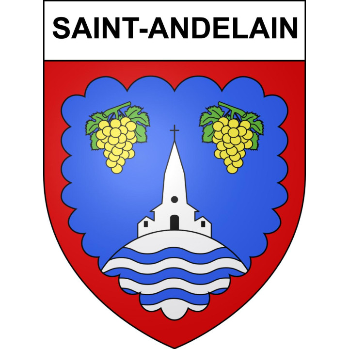Stickers coat of arms Saint-Andelain adhesive sticker