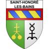Pegatinas escudo de armas de Saint-Honoré-les-Bains adhesivo de la etiqueta engomada