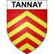 Pegatinas escudo de armas de Tannay adhesivo de la etiqueta engomada