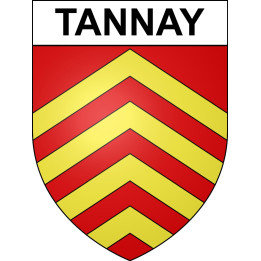 Pegatinas escudo de armas de Tannay adhesivo de la etiqueta engomada