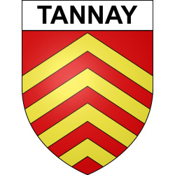 Pegatinas escudo de armas de Tannay adhesivo de la etiqueta engomada