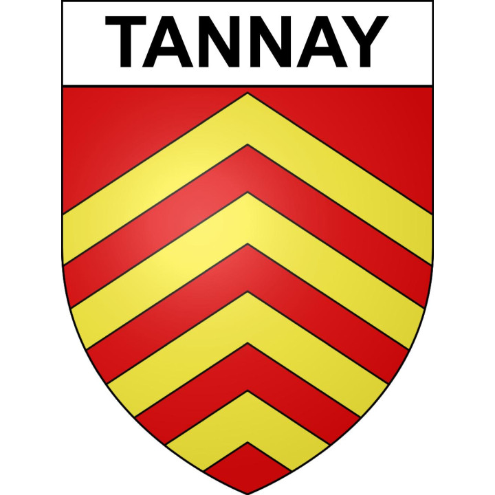 Pegatinas escudo de armas de Tannay adhesivo de la etiqueta engomada