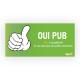 Autocollant sticker Oui Pub boîte aux lettres logo 555