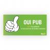 Autocollant sticker Oui Pub boîte aux lettres logo 555