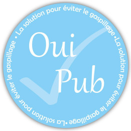 Autocollant sticker Oui Pub boîte aux lettres logo 556