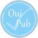 Autocollant sticker Oui Pub boîte aux lettres logo 556