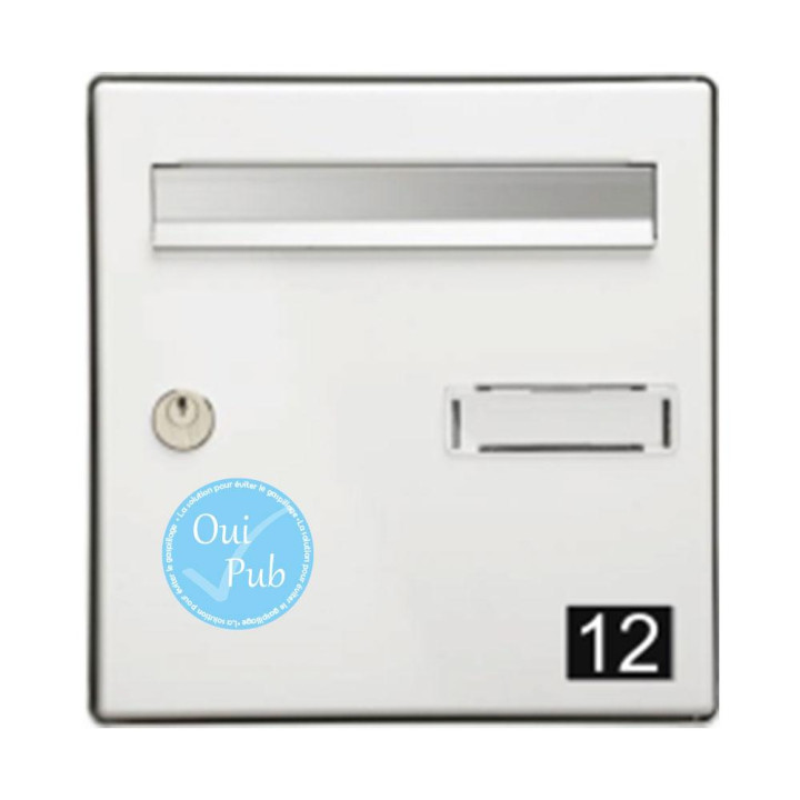 Autocollant sticker Oui Pub boîte aux lettres logo 556