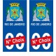 Rio de Janeiro Brésil ville Autocollant plaque immatriculation auto sticker numéro au choix sticker city