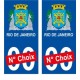 Rio de Janeiro ville sticker numéro au choix autocollant blason Brésil city