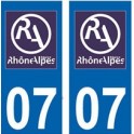 07 Ardèche autocollant plaque