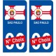 Sao Paulo Brésil ville Autocollant plaque immatriculation auto sticker numéro au choix sticker city