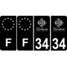 64 Pau logo sticker plate registration city
