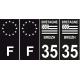 35 Ille et Vilaine placa etiqueta