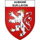 Pegatinas escudo de armas de Aubigné-sur-Layon adhesivo de la etiqueta engomada