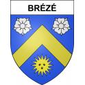 Stickers coat of arms Brézé adhesive sticker